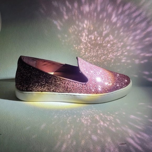 Birdies Special Edition "The Swift" Pink Rose Sparkle Slip On Sneakers - Picture 3 of 13